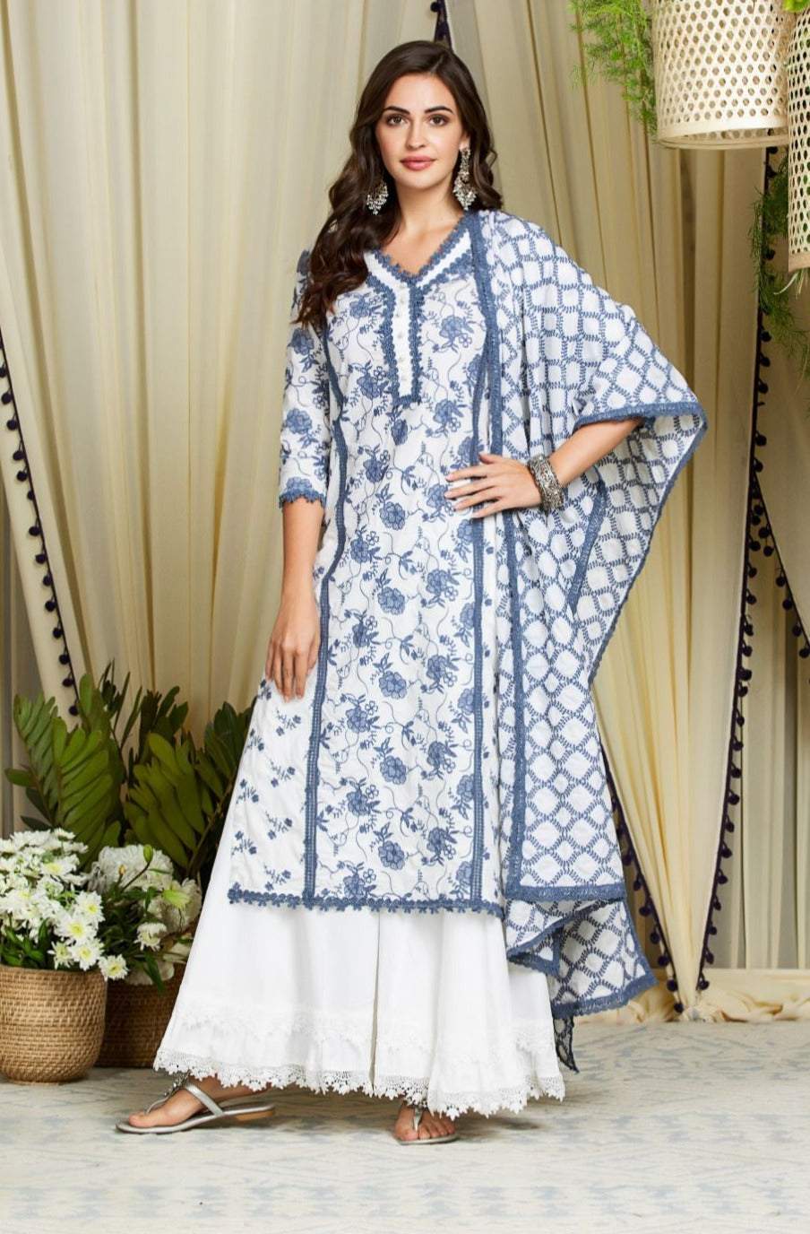 Rosetta Supima Cotton Kurta with Sharara Set