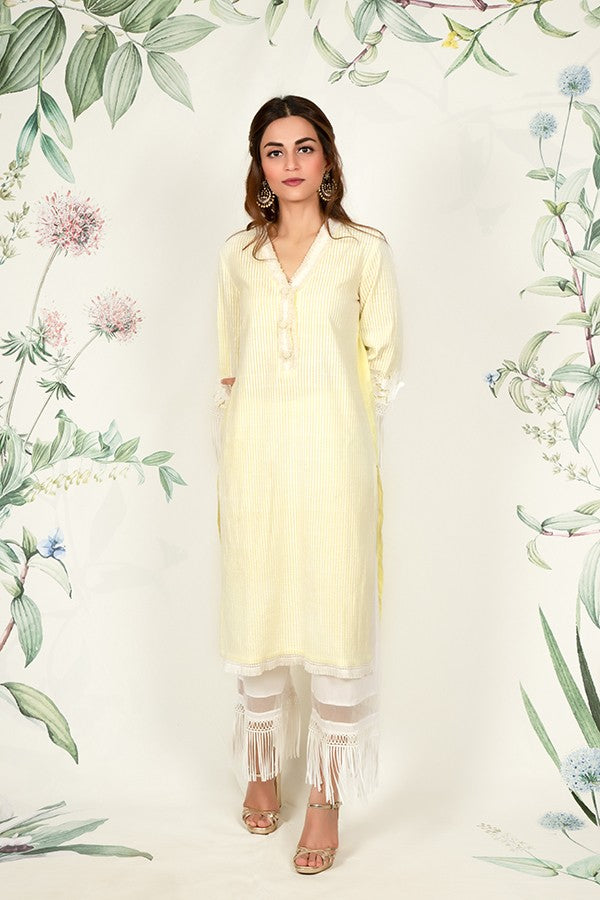 Poppy Kurta Yellow and Poppy Pyajama
