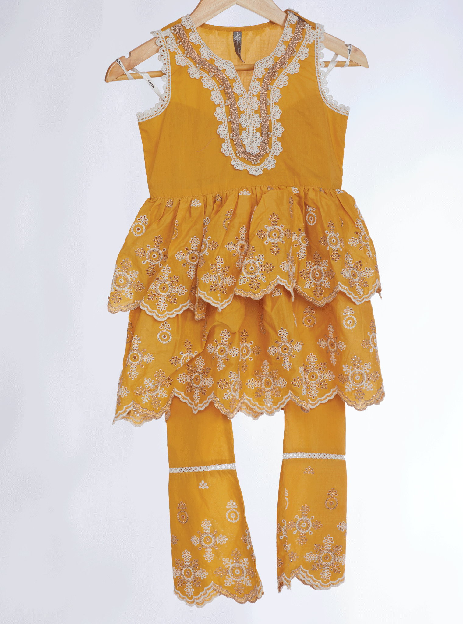 Nell Supima Cotton Mustard Kurta Set