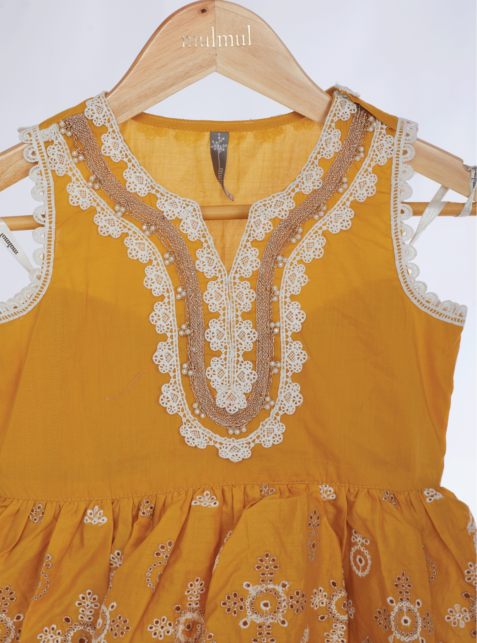 Nell Supima Cotton Mustard Kurta Set