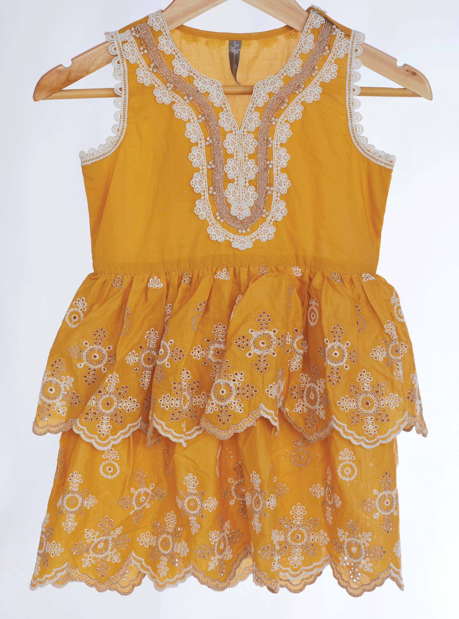 Nell Supima Cotton Mustard Kurta Set