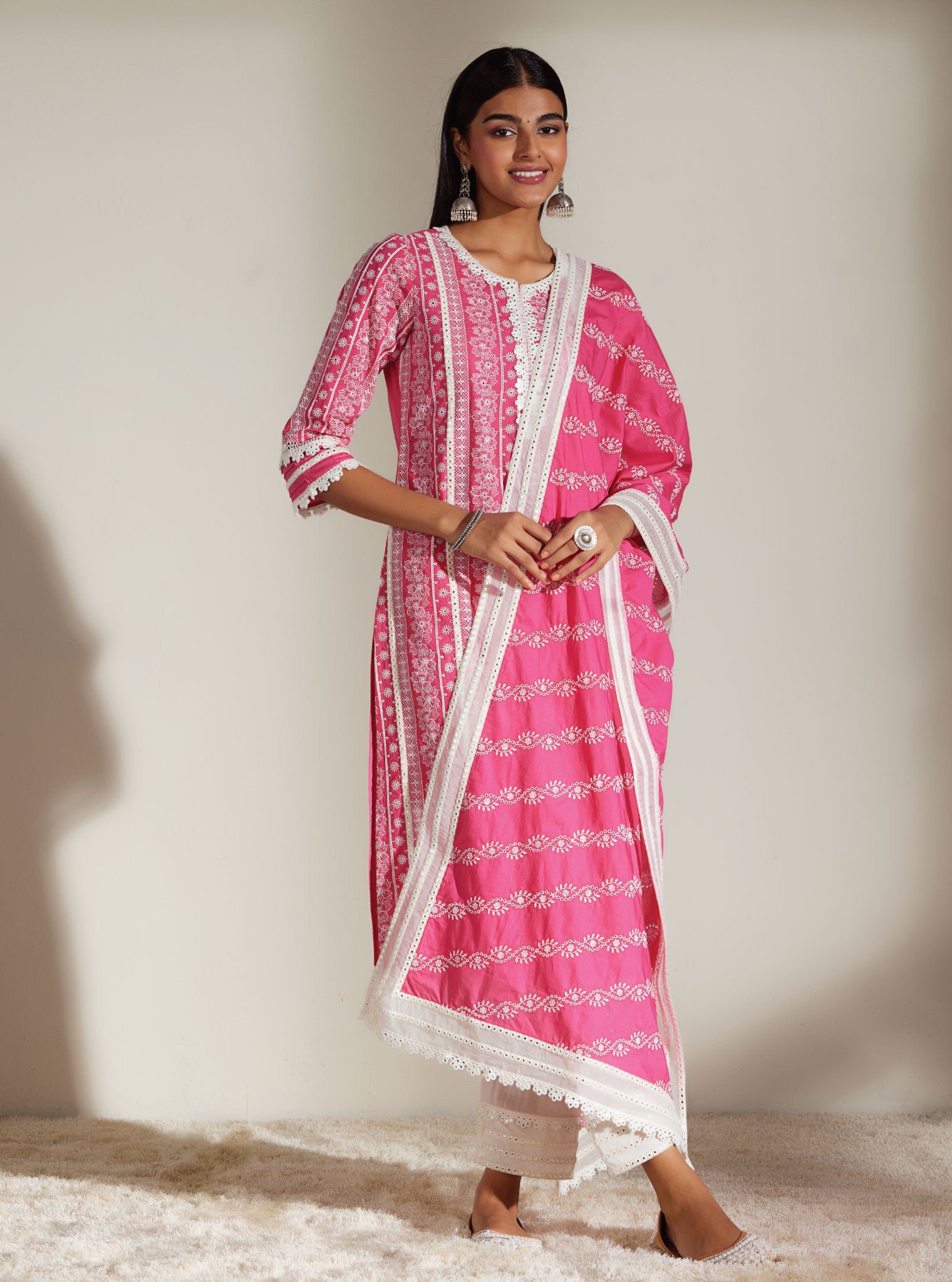 Mulmul Supima Cotton Shiloh Pink Dupatta