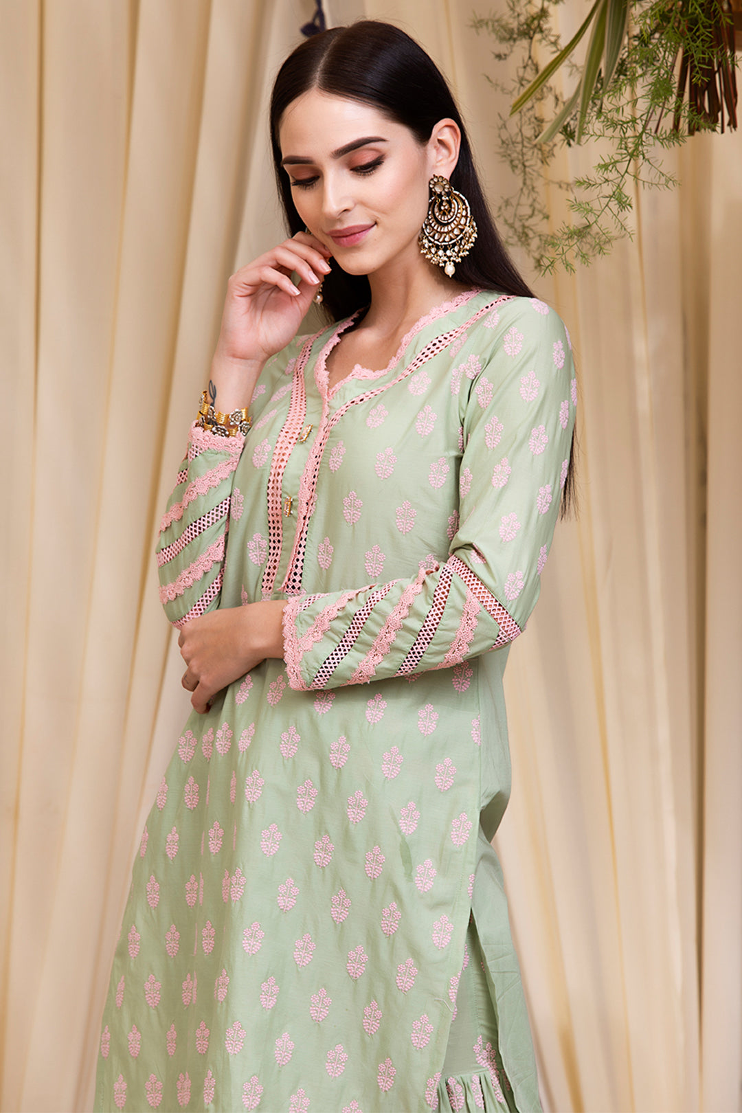 Savina Supima Cotton Kurta with Garara Set