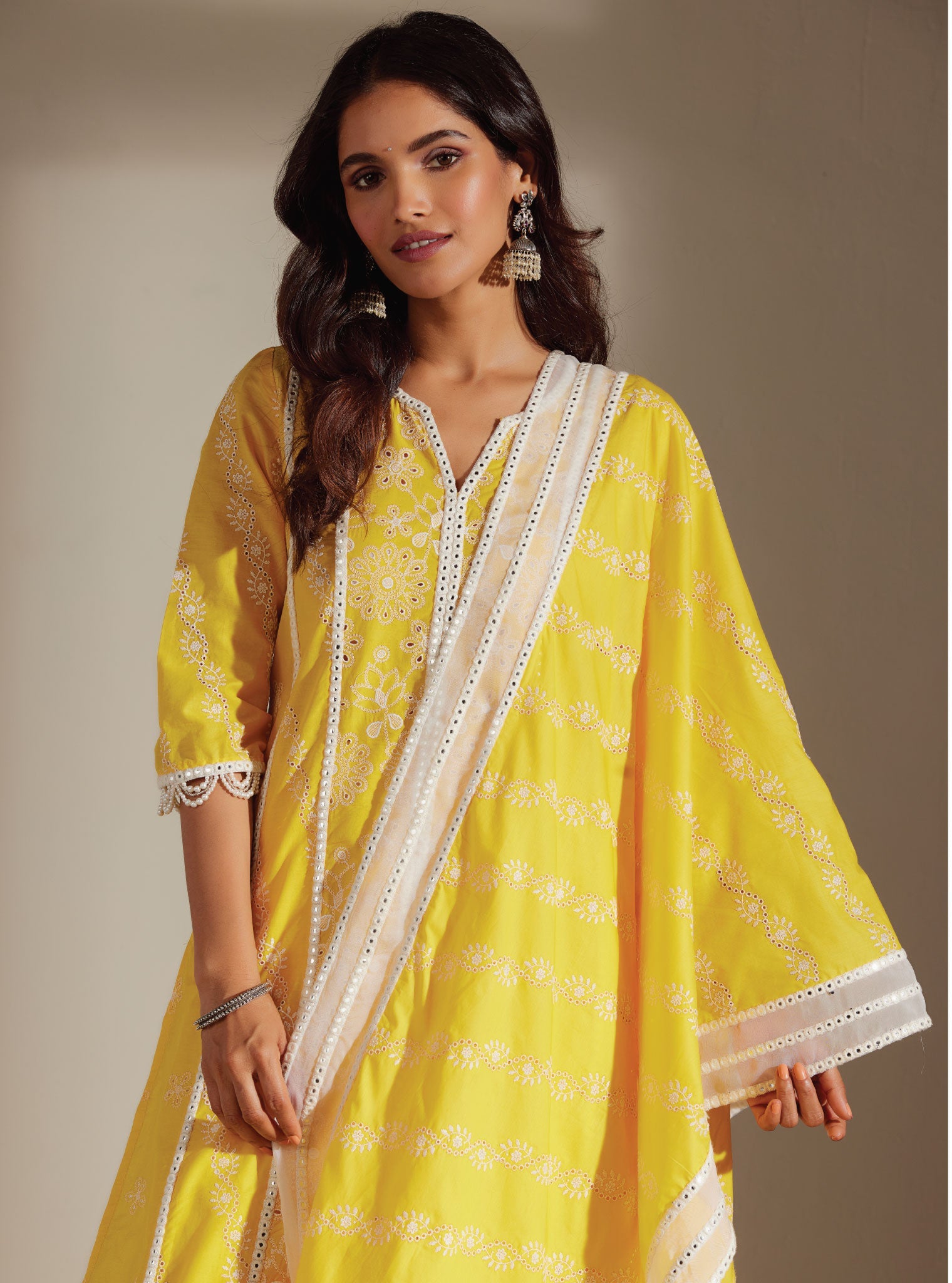 Mulmul Supima Cotton Cara Mango Kurta