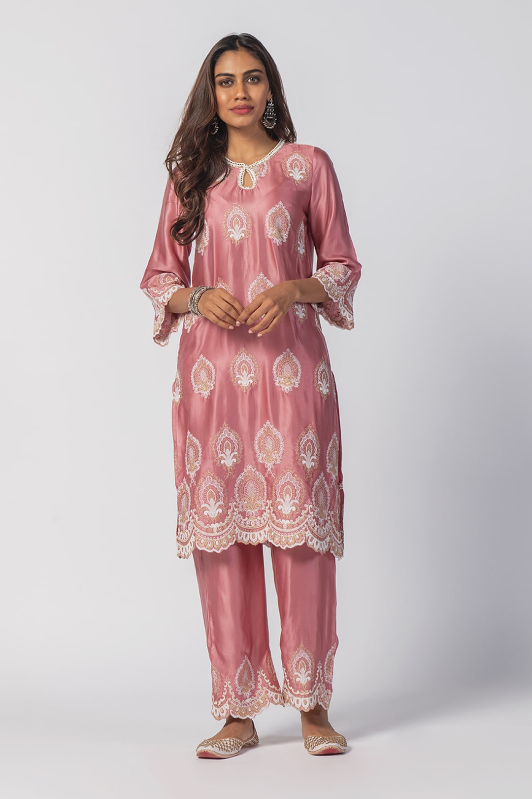 Sydney Cupro Silk Mauve Kurta Set