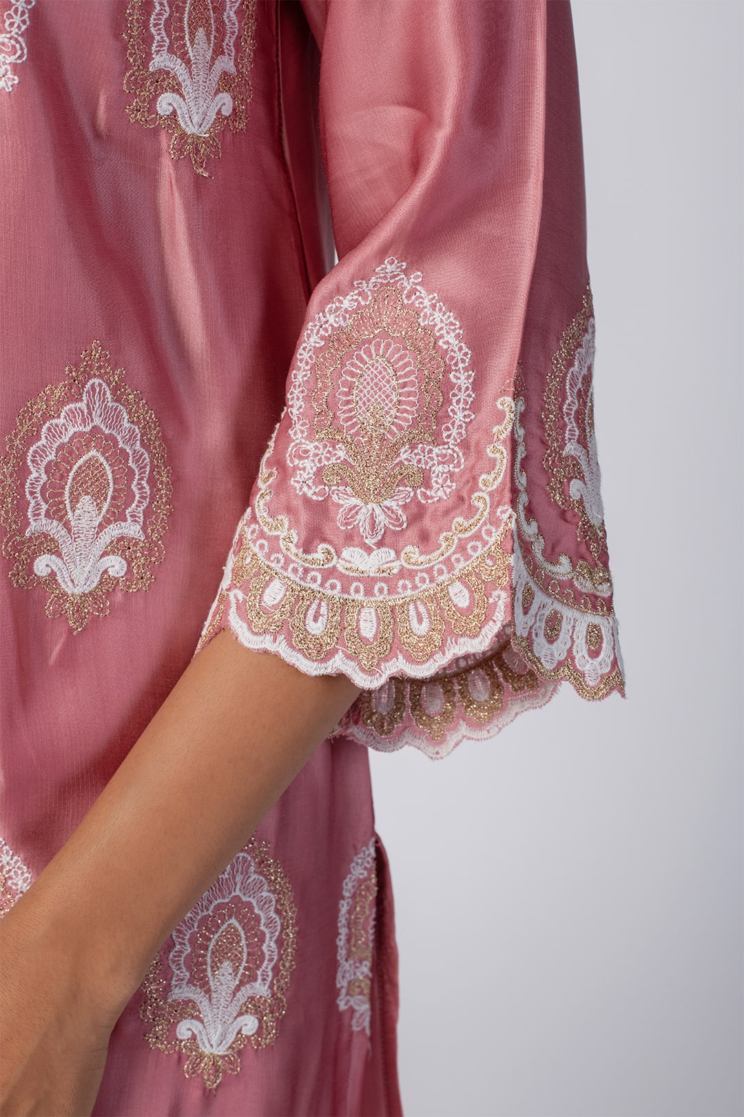 Sydney Cupro Silk Mauve Kurta Set