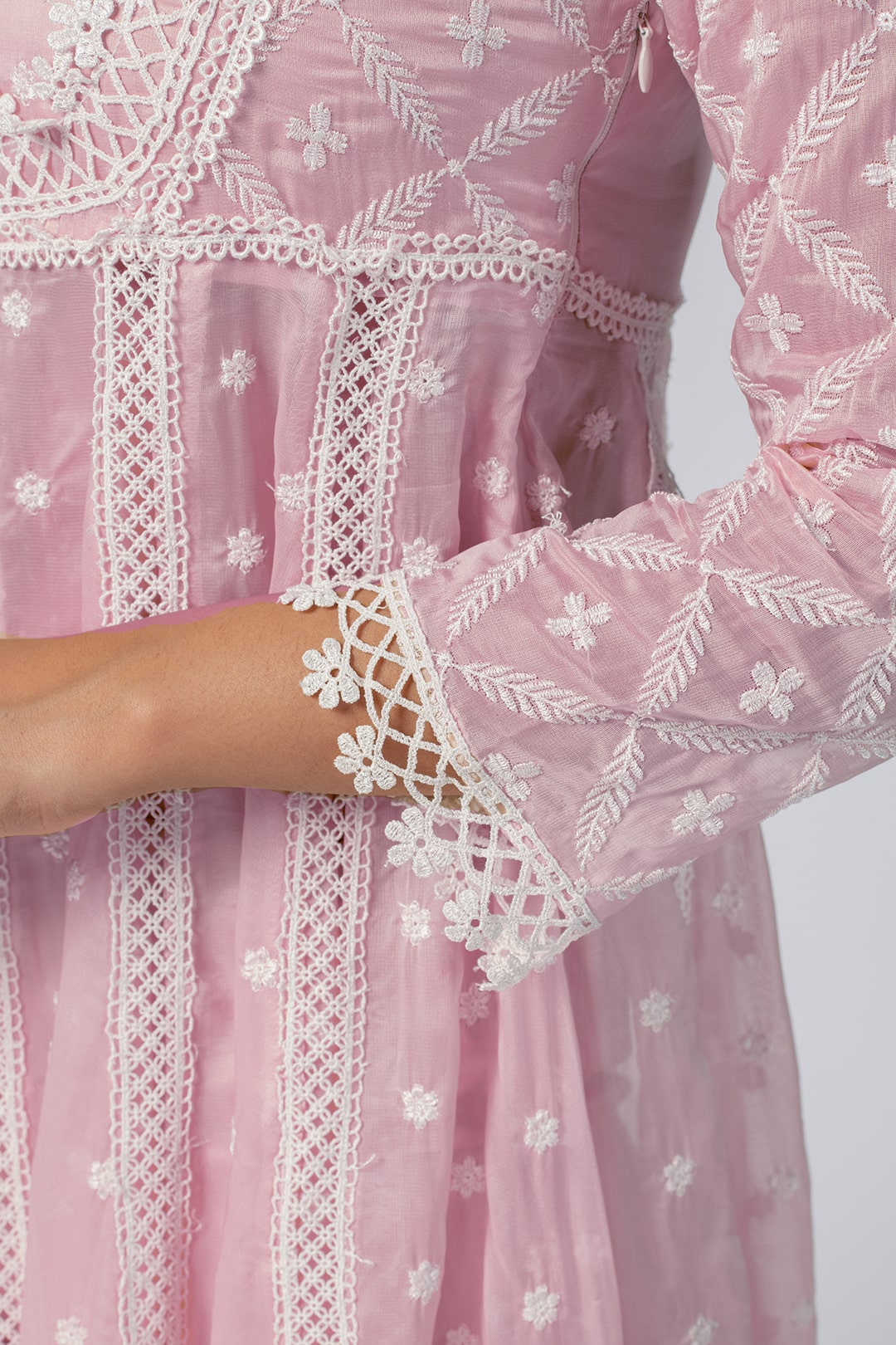 Valerie Tencel Luxe Organza Pink Kurta Set