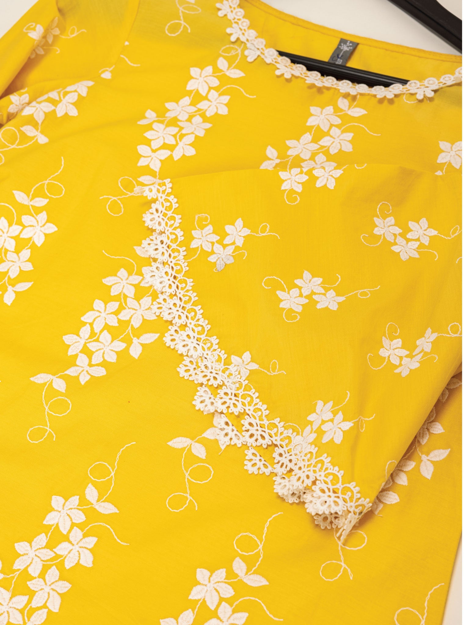 Zuluk Supima Cotton Yellow Kurta Set
