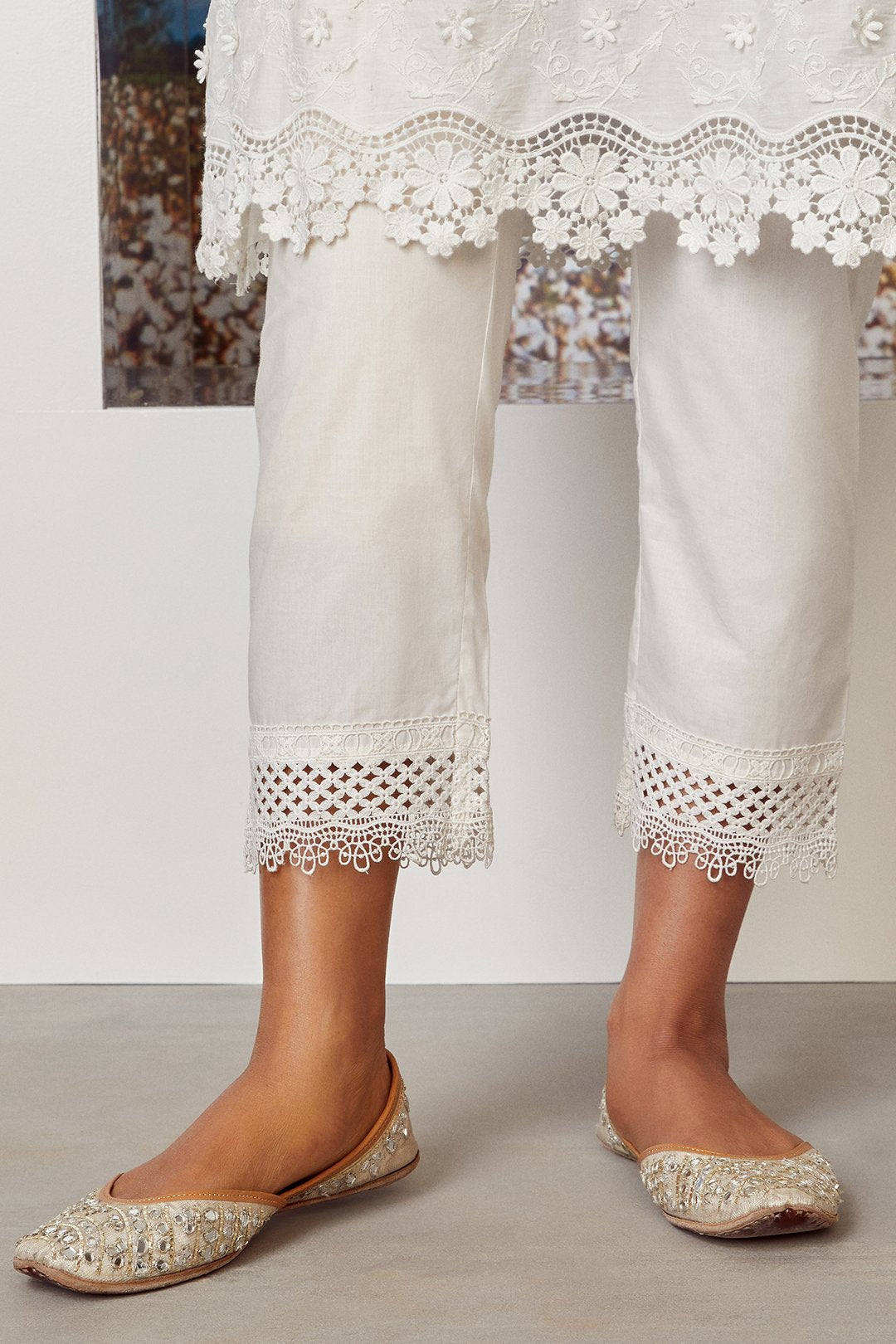 Mulmul Cotton BayBreeze Kurta With Sage Pant